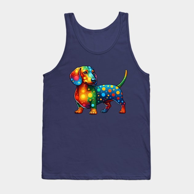 Mandala Dot Dachshund Tank Top by KarmicKal